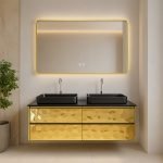 Bathroom cabinet+dualwashbasins